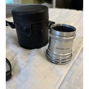 VTG Accura Japan Camera Lens Extension Tube with Leather Hard Case Silver